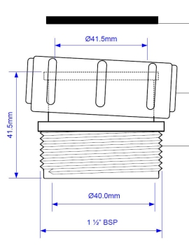 Preview: Technische Zeichnung eines Fittings / Kupplungsstücks mit 6/4